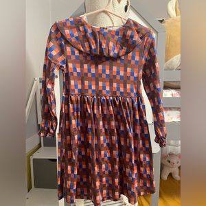 Oeuf geometric long sleeve dress